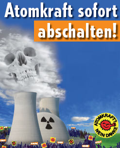 AKW und Totenkopf - Atomkraft sofort abschalten