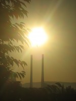 Energiewende: Sonnenaufgang über den Heilbronner CO2-Schleuern